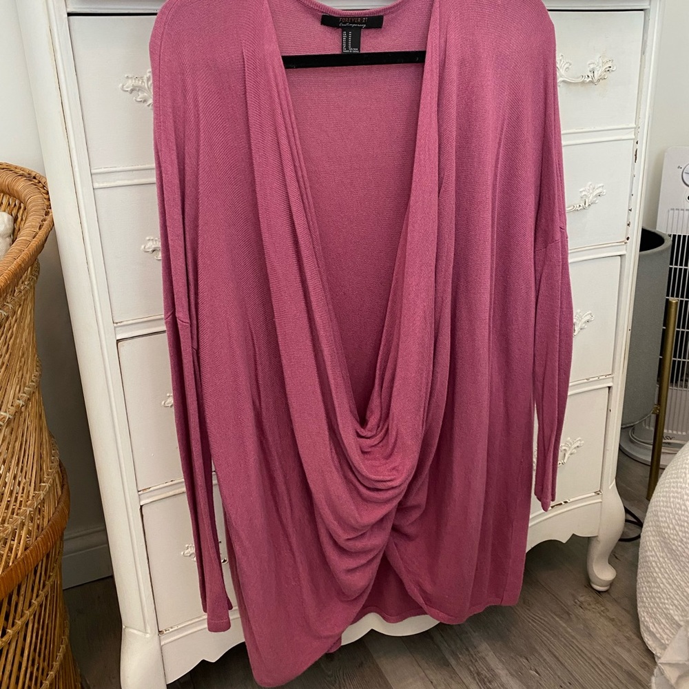 Mauve Crossover Sweater